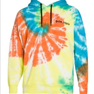 PALM ANGELS Multicolored Tie Dye Hoodie Size XL